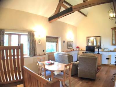 The Granary living area at Church House Farm