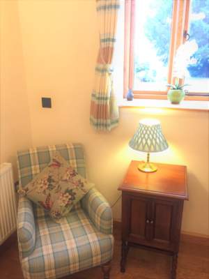 Oak Barn Master Bedroom Seating area with window