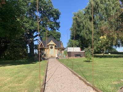 View of BBQ Hut down path