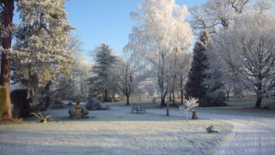 The Orchard in Winter at Church House Farm Holiday Cottages